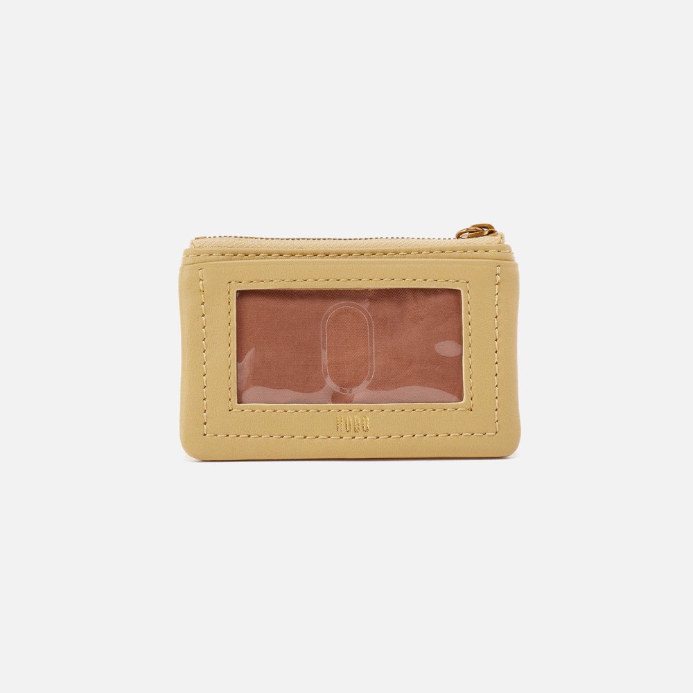 Hobo | Lumen Card Case in Pebbled Leather - Flax