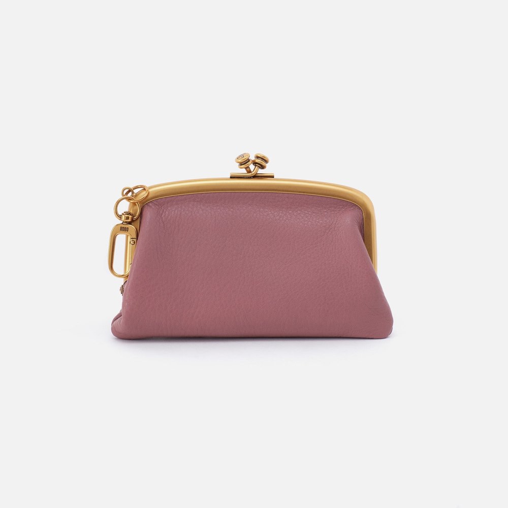 Hobo | Cheer Frame Pouch in Pebbled Leather - Mauve