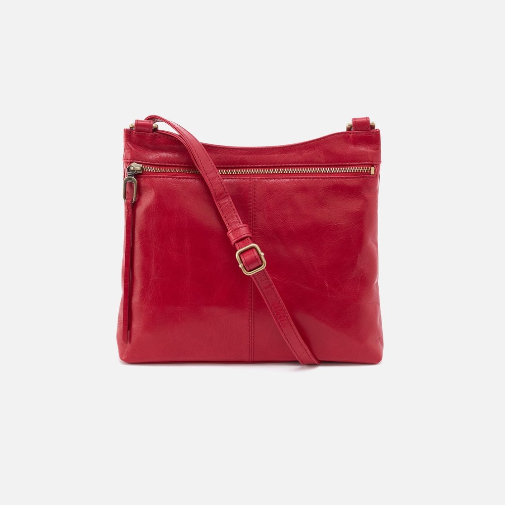 Hobo | Cambel Crossbody in Polished Leather - Claret