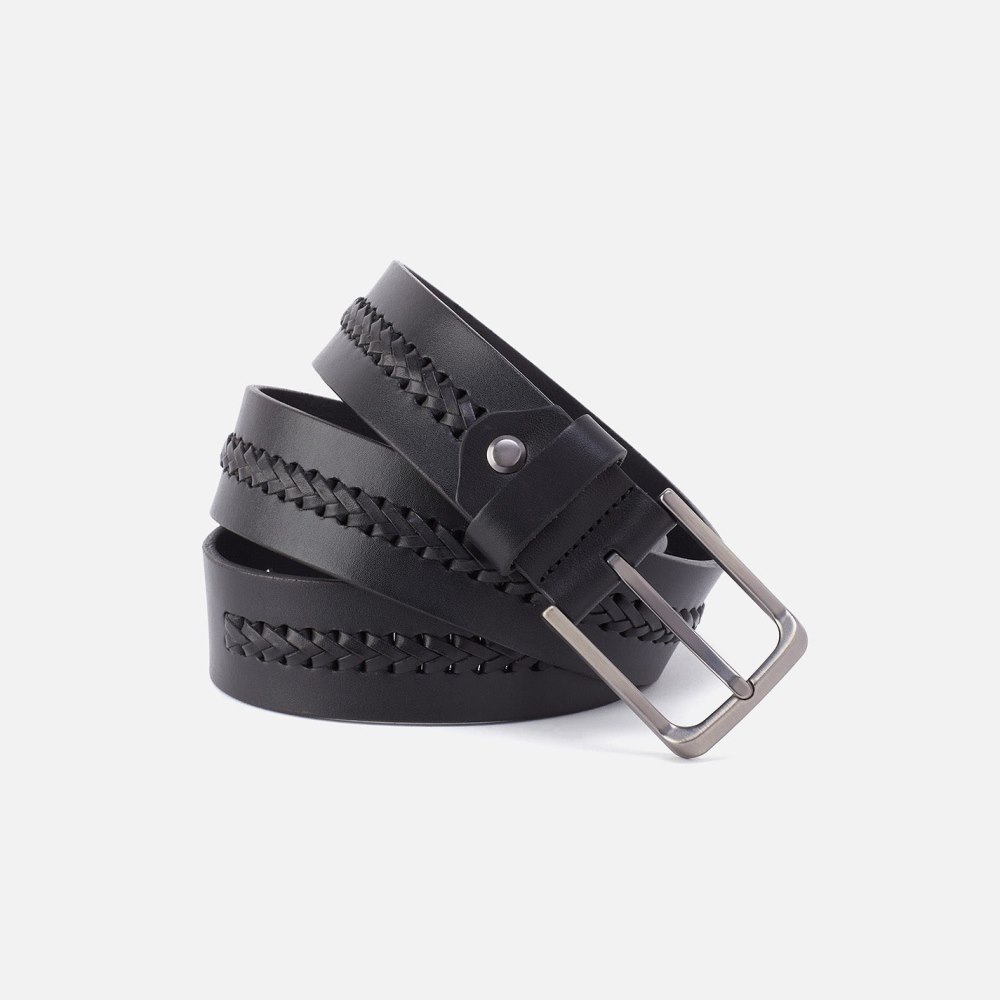 Hobo | Black Navigator Belt in Aston Leather - 42