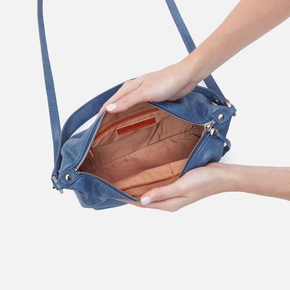 Hobo | Laguna Crossbody in Buffed Leather - Azure - Click Image to Close