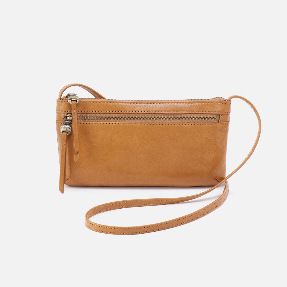 Hobo | Cara Crossbody in Polished Leather - Natural