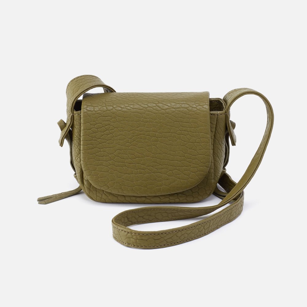 Hobo | Bonita Mini Messenger Crossbody in Bubble Pebbled Leather - Green