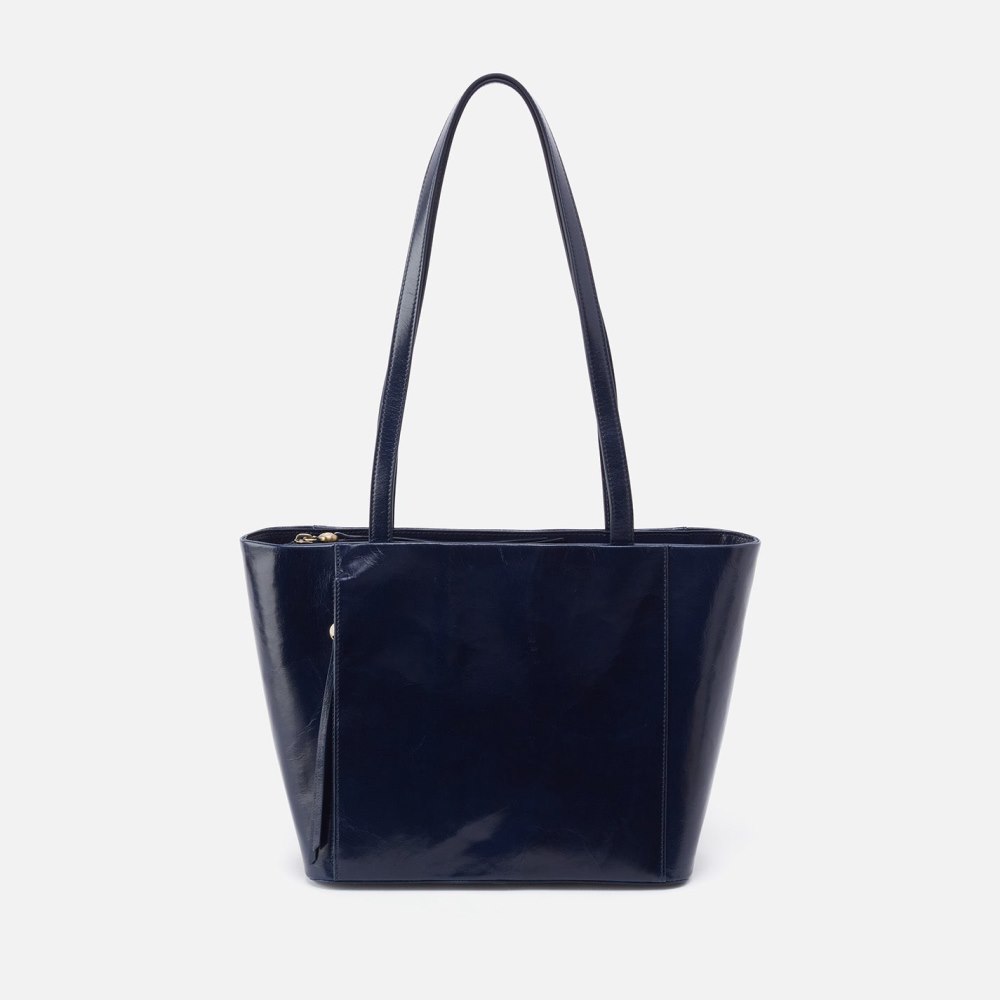 Hobo | Haven Tote in Polished Leather - Nightshade