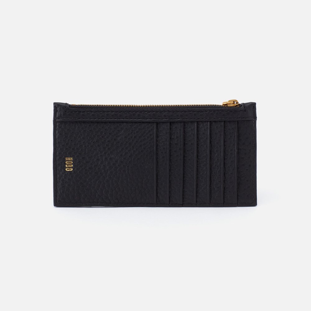 Hobo | Carte Card Case in Pebbled Leather - Black