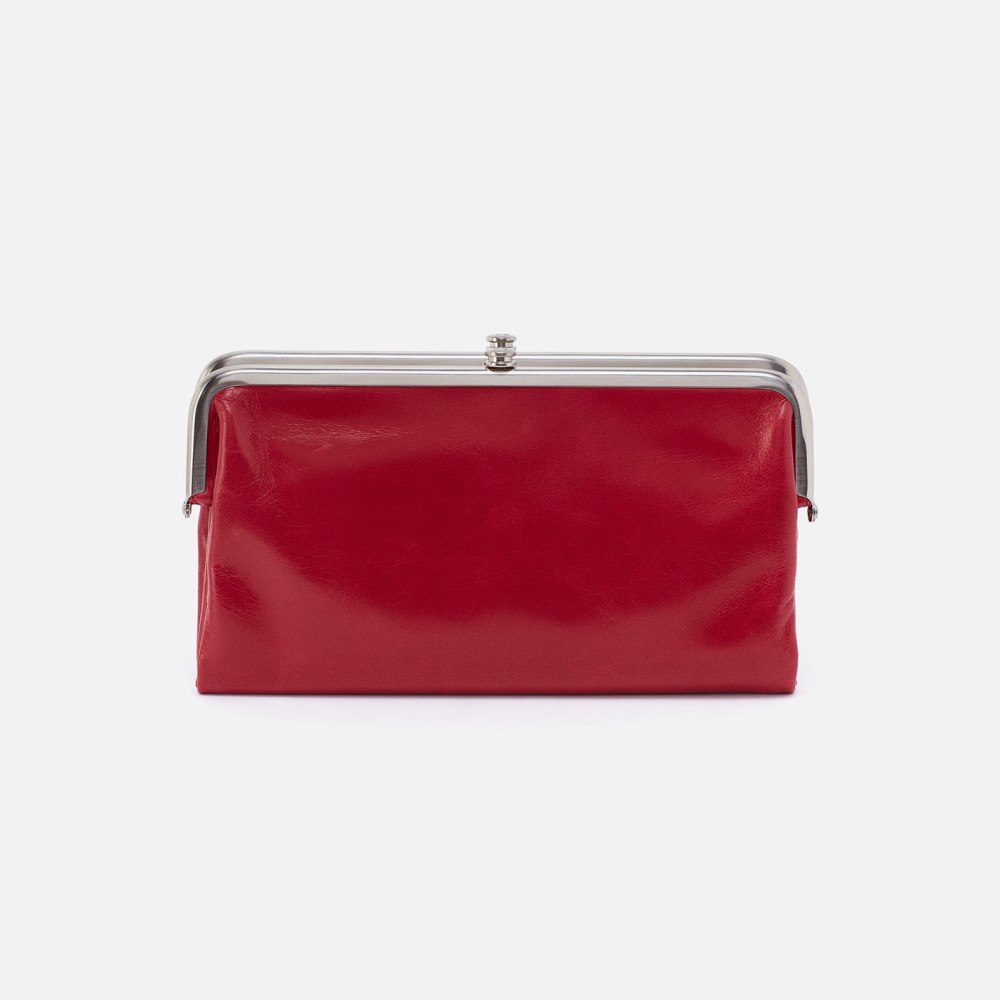 Hobo | Lauren Clutch-Wallet in Polished Leather - Claret