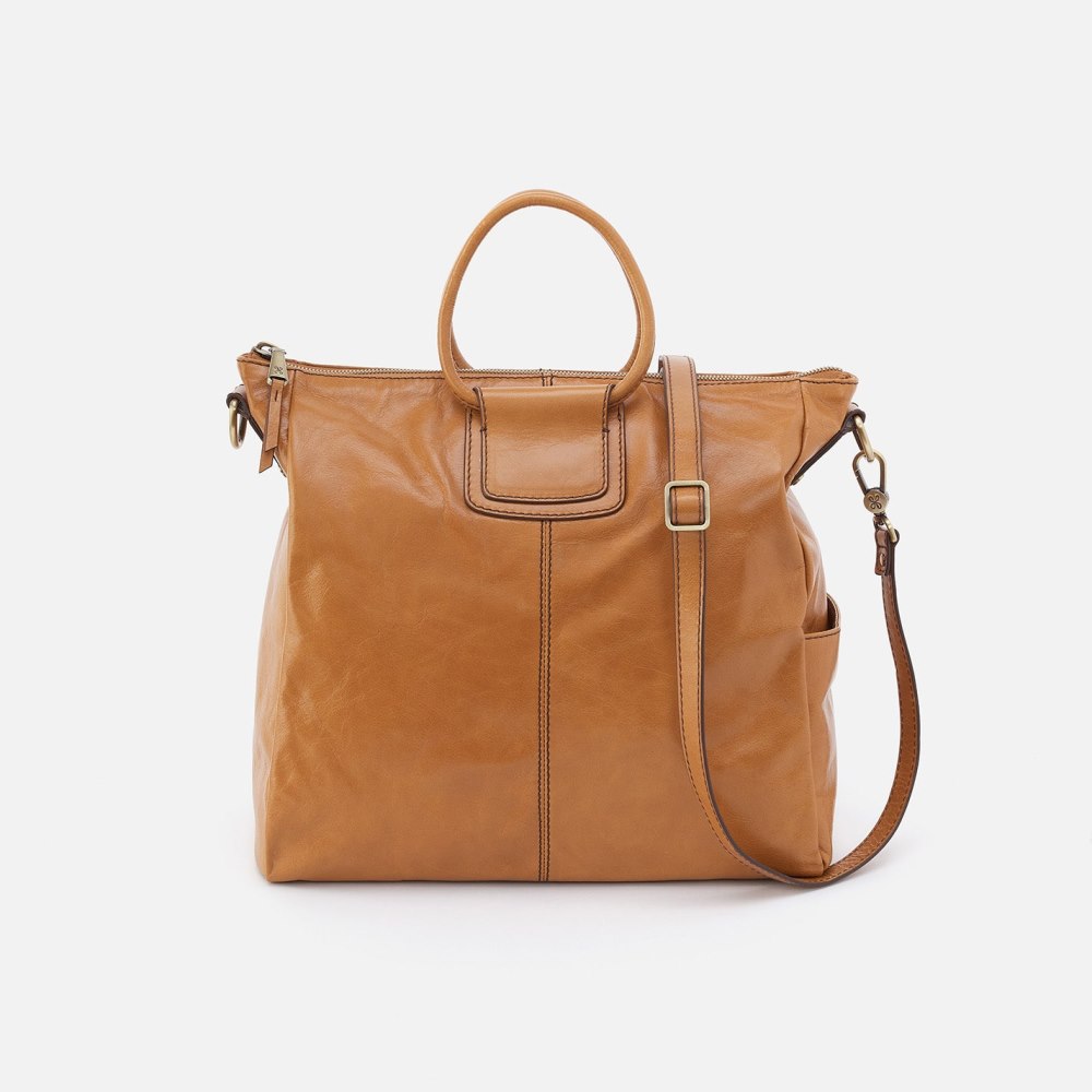 Hobo | Sheila Large Satchel in Polished Leather - Natural