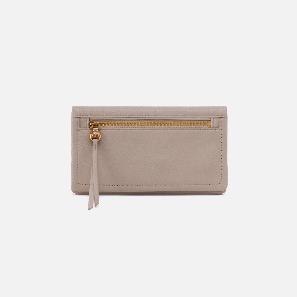 Hobo | Lumen Continental Wallet in Pebbled Leather - Taupe