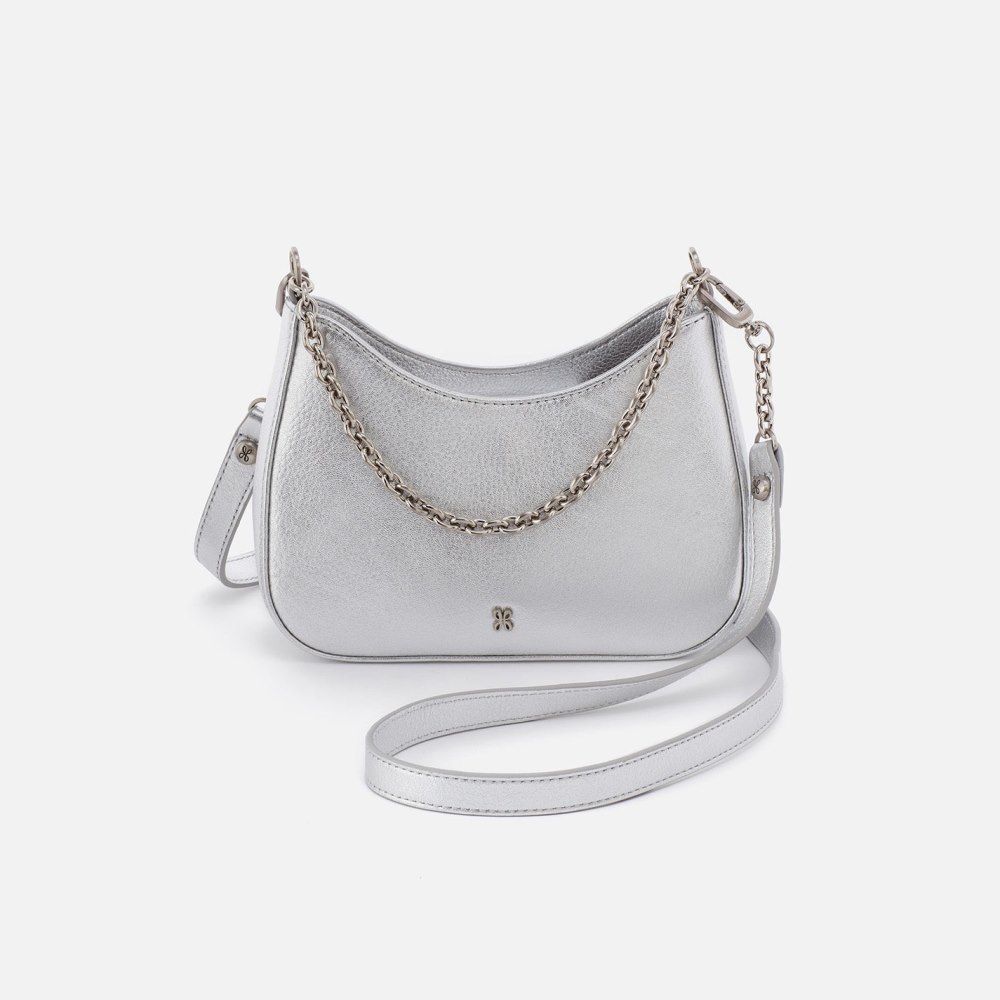 Hobo | Rosa Crossbody in Metallic Leather - Argento