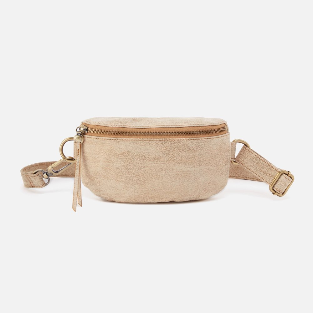 Hobo | Fern Belt Bag in Metallic Leather - Gold Leaf