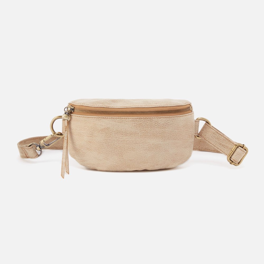 Hobo | Fern Belt Bag in Metallic Leather - Gold Leaf