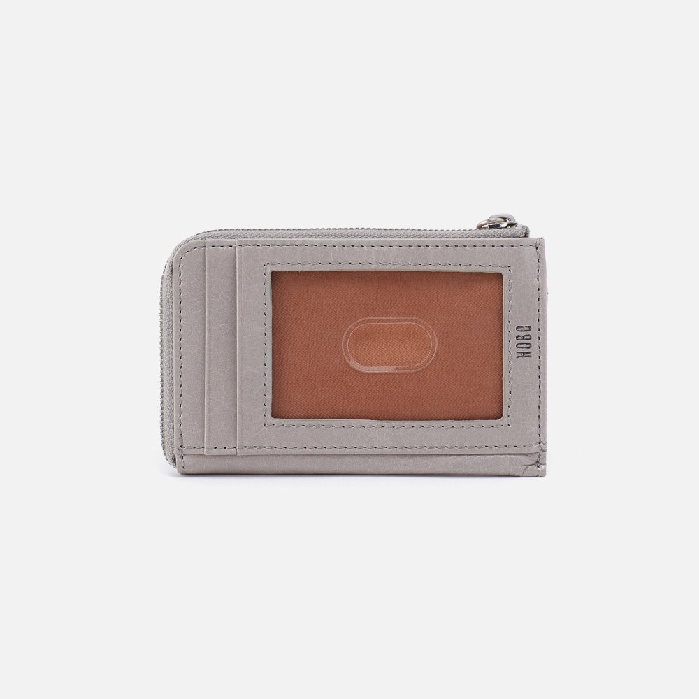 Hobo | Addi Card Case in Polished Leather - Light Grey