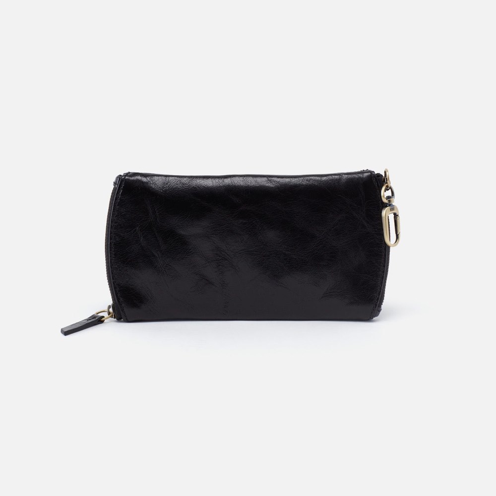 Hobo | Spark Double Eyeglass Case in Polished Leather - Black