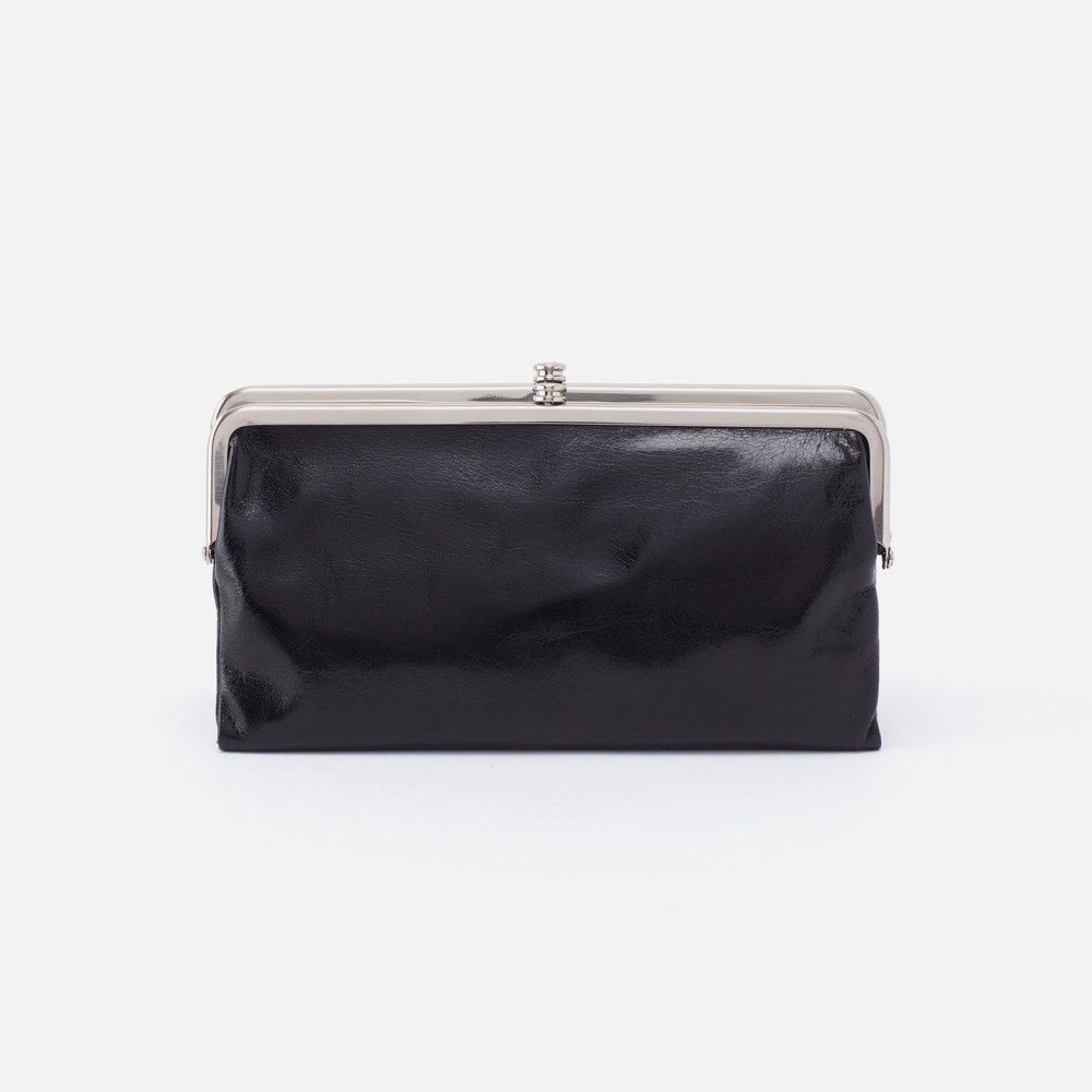 Hobo | Lauren Clutch-Wallet in Polished Leather - Black