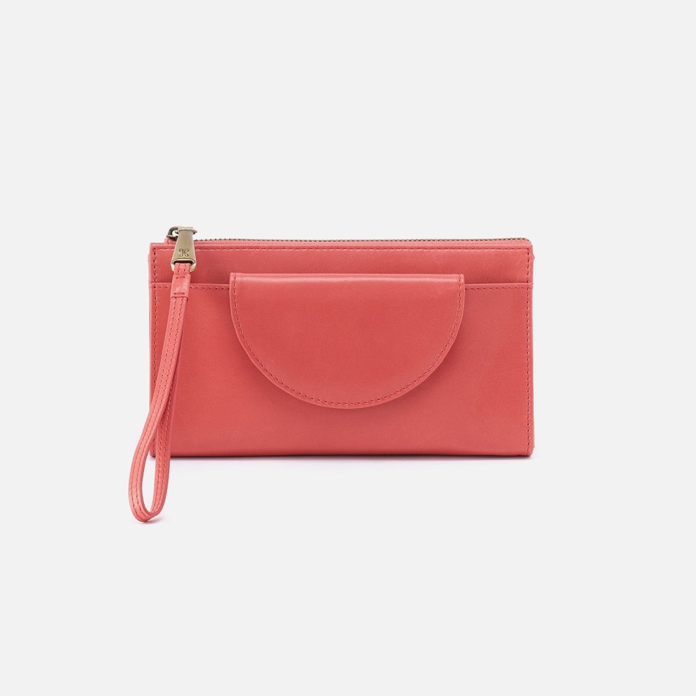 Hobo | Zenith Wristlet in Polished Leather - Cherry Blossom