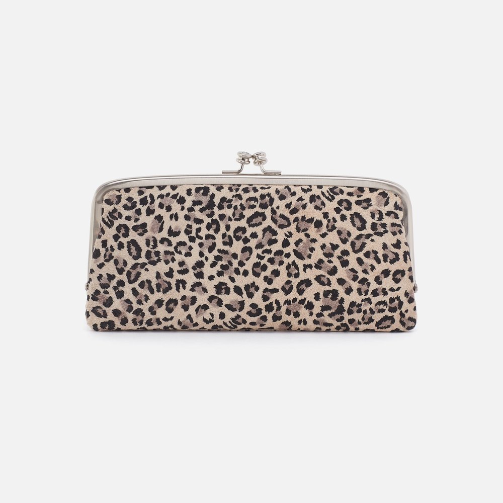 Hobo | Cora Large Frame Wallet in Printed Leather - Mini Leopard