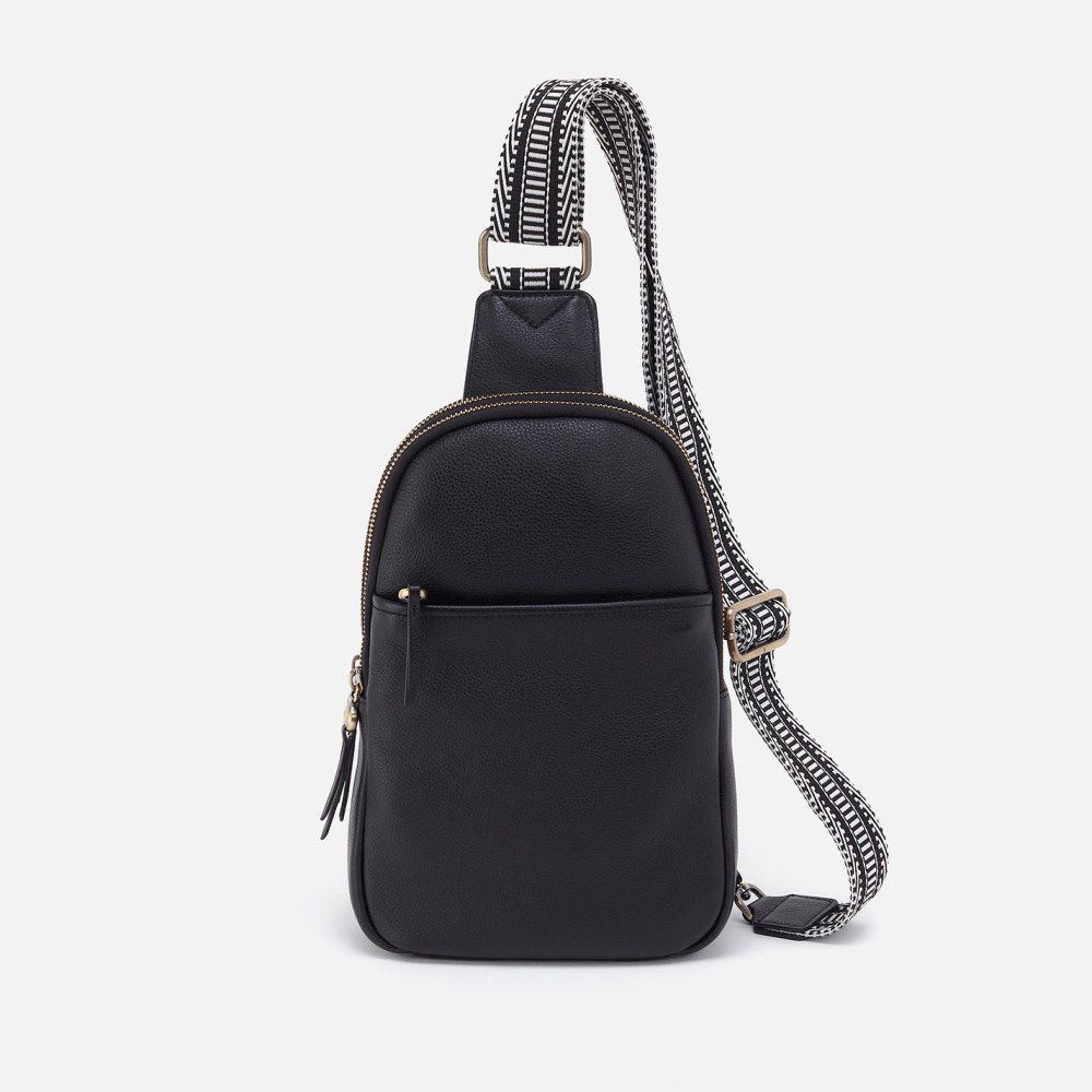 Hobo | Cass Sling in Pebbled Leather - Black