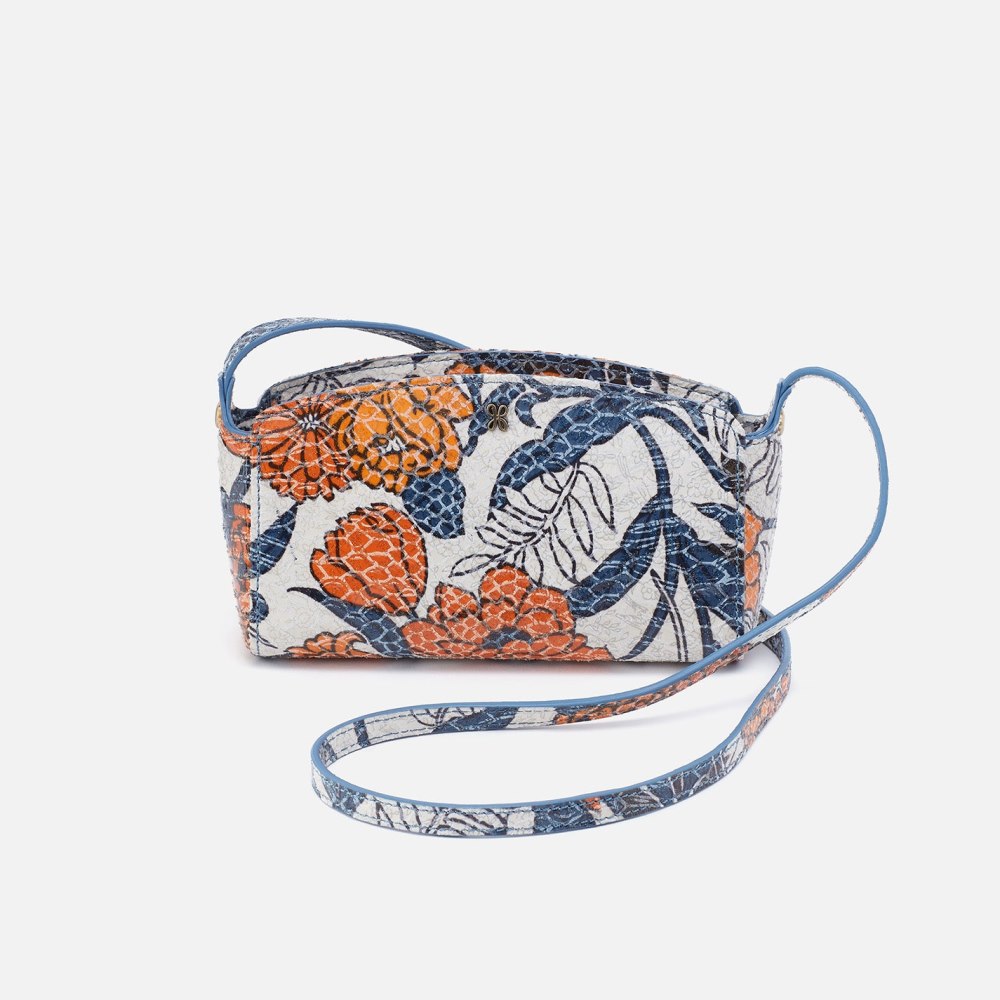 Hobo | Jesse Crossbody in Printed Leather - Orange Blossom