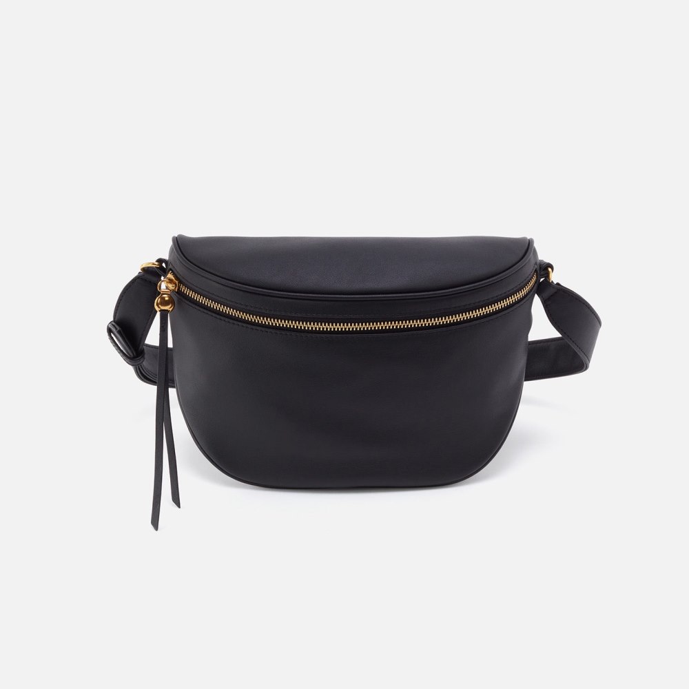 Hobo | Juno Belt Bag in Silk Napa Leather - Black