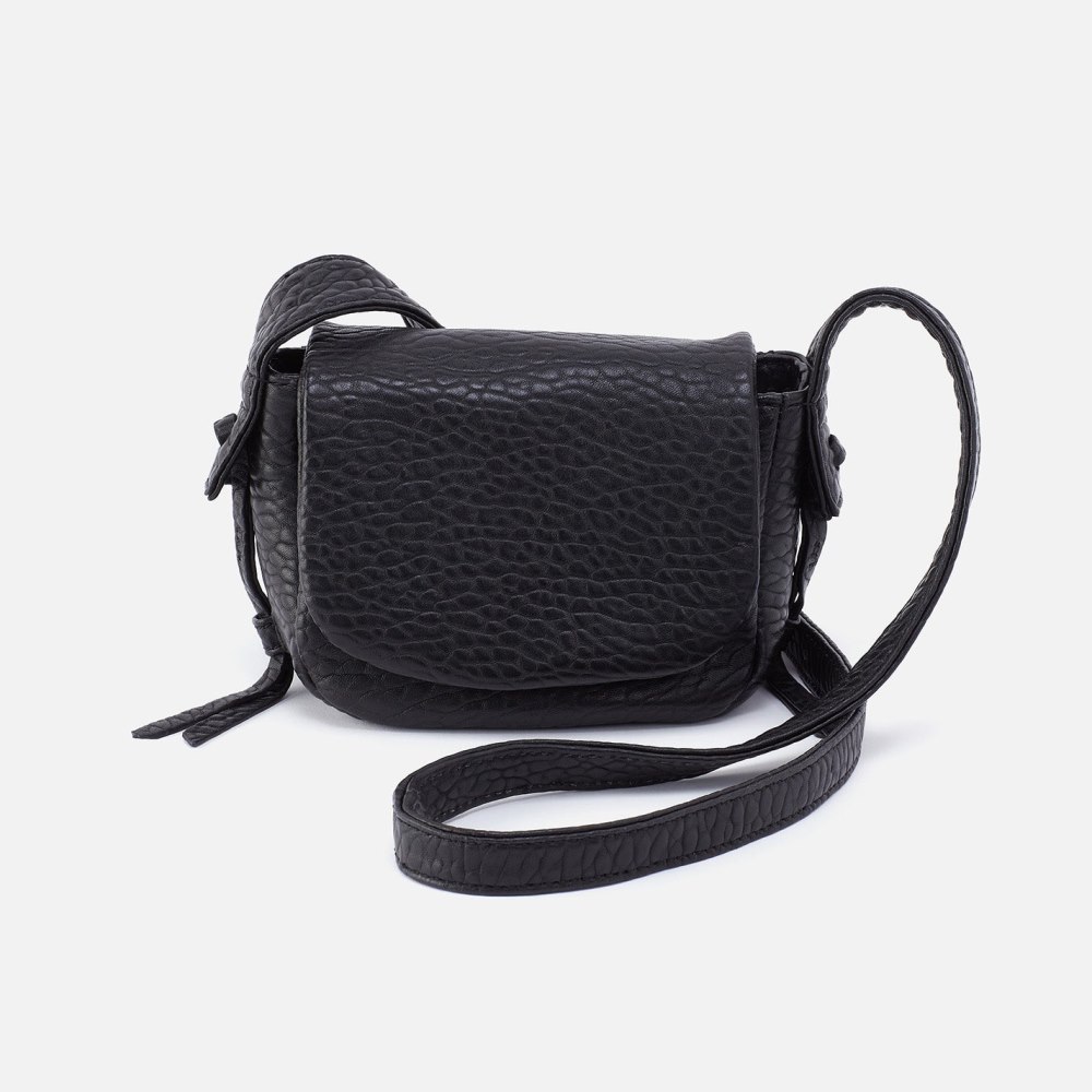 Hobo | Bonita Mini Messenger Crossbody in Bubble Pebbled Leather - Black