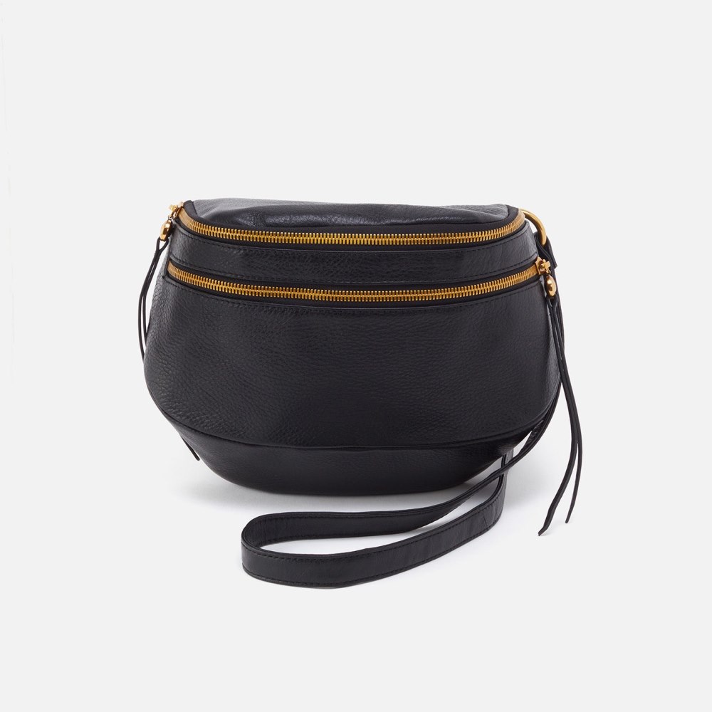Hobo | Fern Convertible Sling in Pebbled Leather - Black