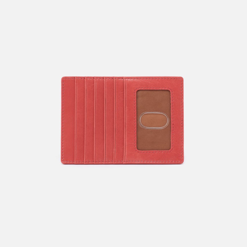 Hobo | Euro Slide Card Case in Polished Leather - Cherry Blossom