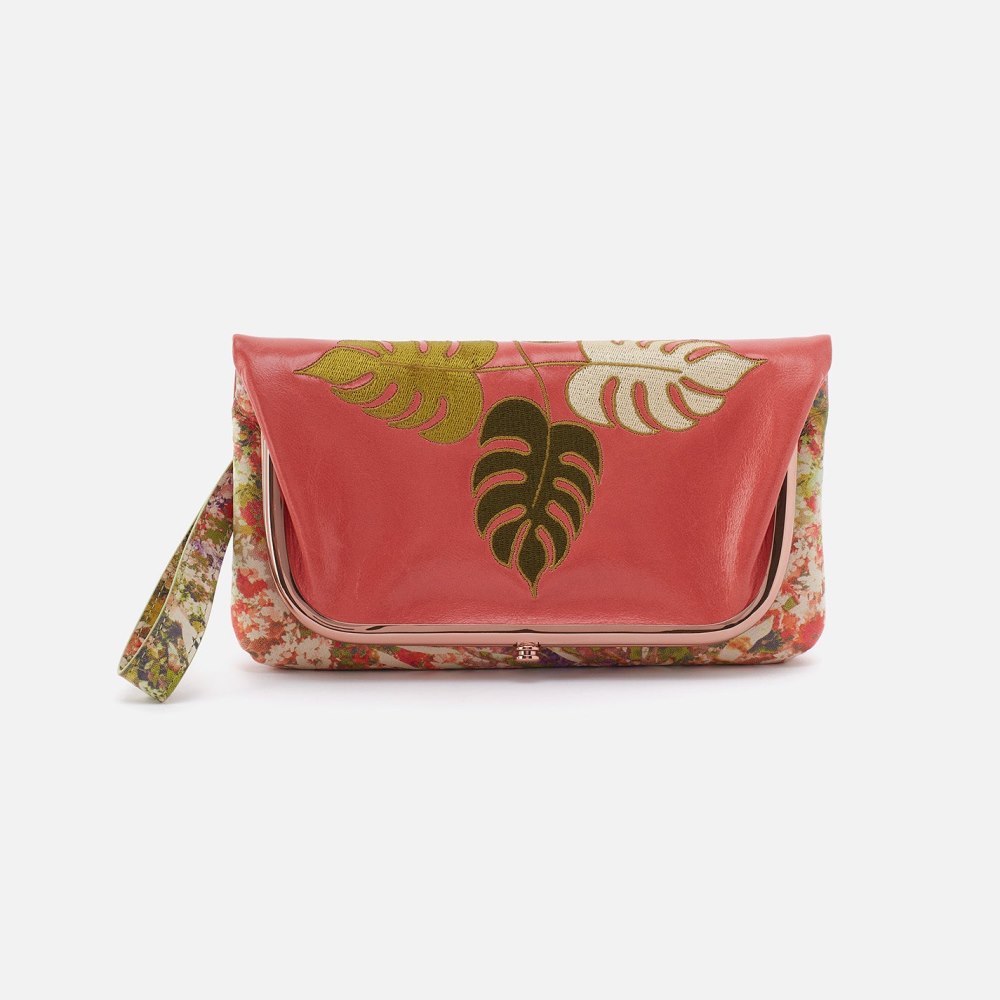 Hobo | Lauren Wristlet in Mixed Leathers - Cherry Blossom