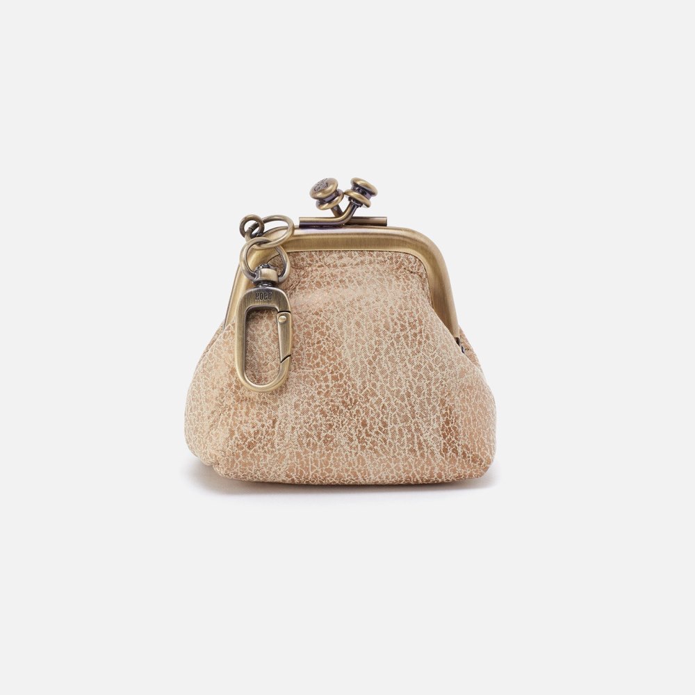 Hobo | Run Frame Pouch in Metallic Leather - Gold Leaf