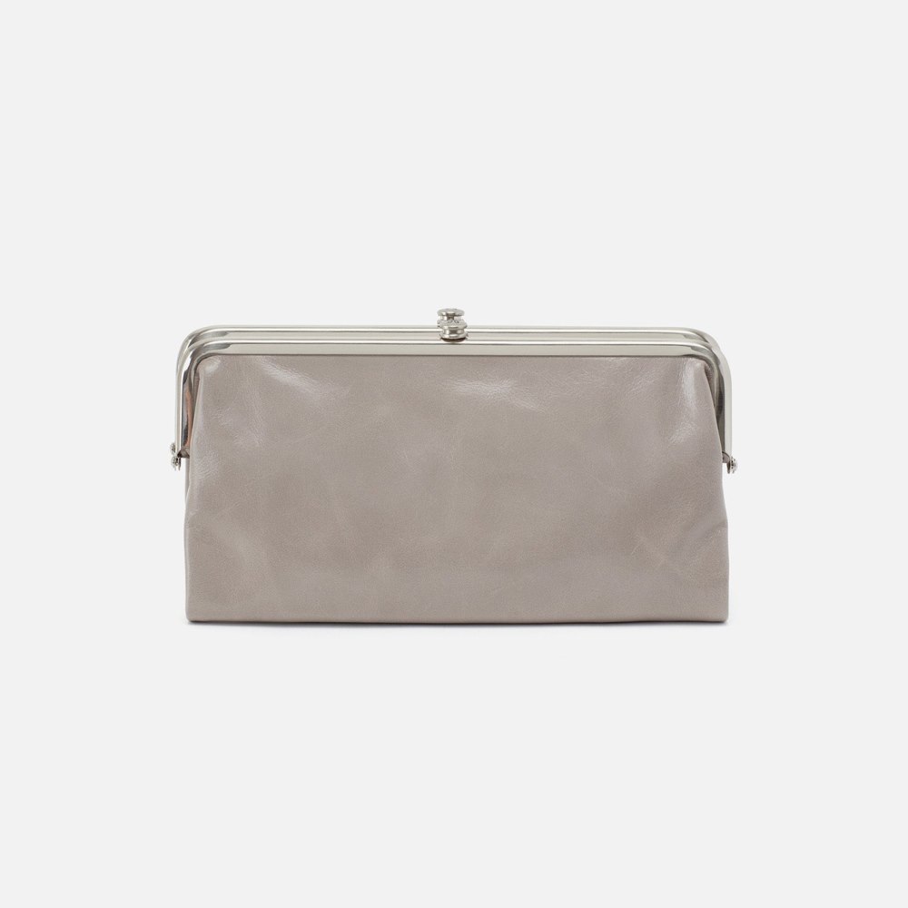 Hobo | Lauren Clutch-Wallet in Polished Leather - Driftwood