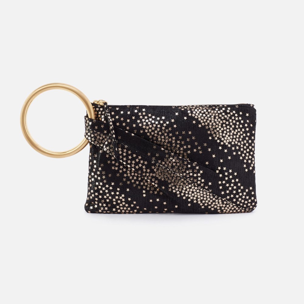 Hobo | Sheila Hard Ring Clutch in Printed Leather - Shooting Stars