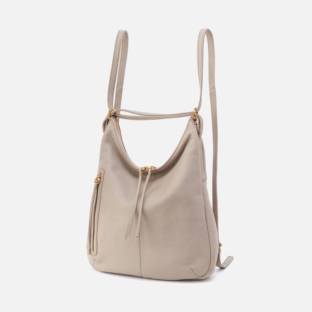 Hobo | Merrin Convertible Backpack in Pebbled Leather - Taupe