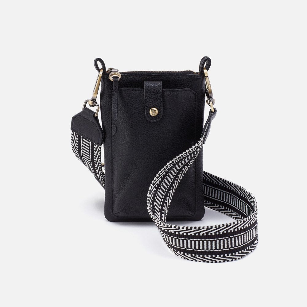 Hobo | Cia Phone Crossbody in Pebbled Leather - Black