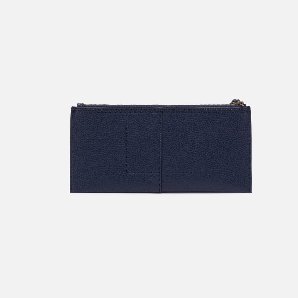 Hobo | Vida Large Pouch in Micro Pebbled Leather - Mood Indigo
