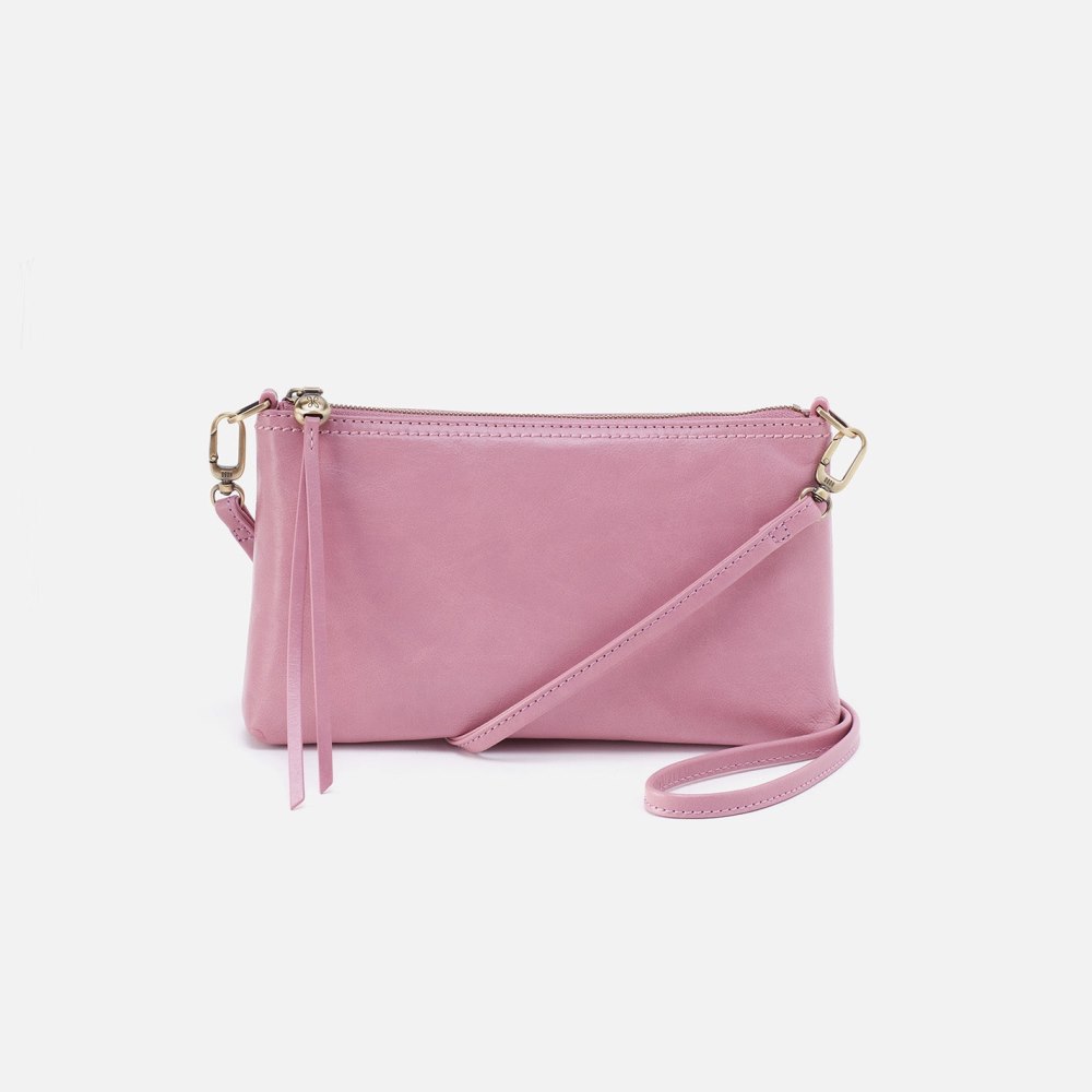 Hobo | Darcy Crossbody in Polished Leather - Lilac Rose