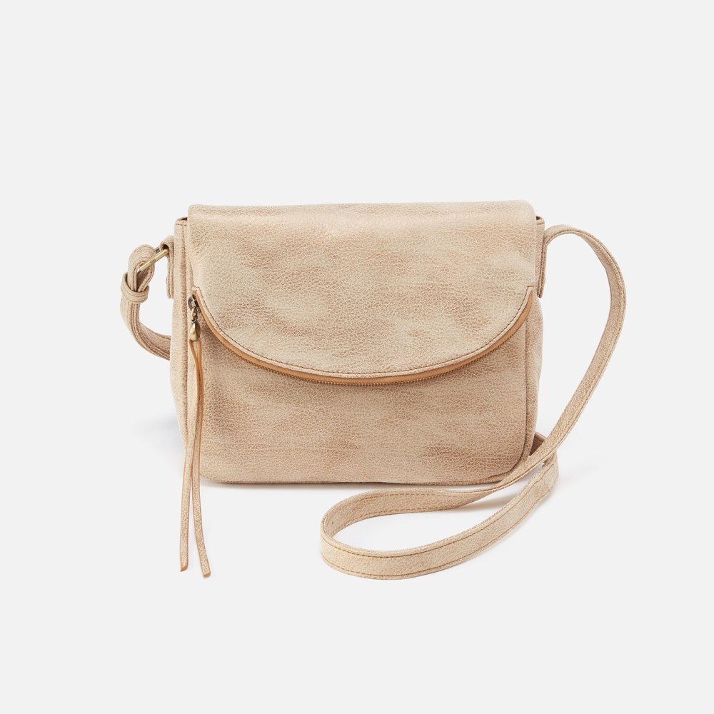 Hobo | Fern Messenger Crossbody in Metallic Leather - Gold Leaf