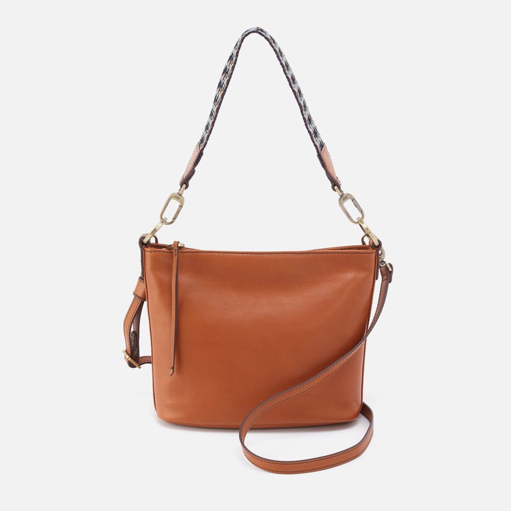 Hobo | Belle Convertible Shoulder Bag in Artisan Leather - Honey Brown