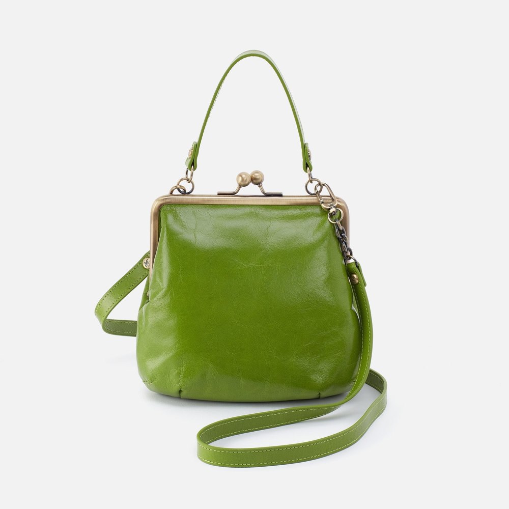 Hobo | Alba Crossbody in Polished Leather - Garden Green