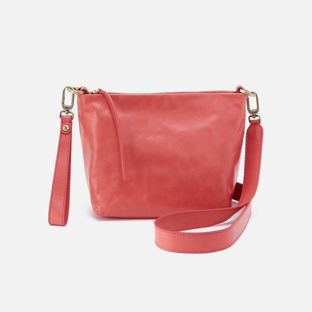 Hobo | Ashe Crossbody in Polished Leather - Cherry Blossom