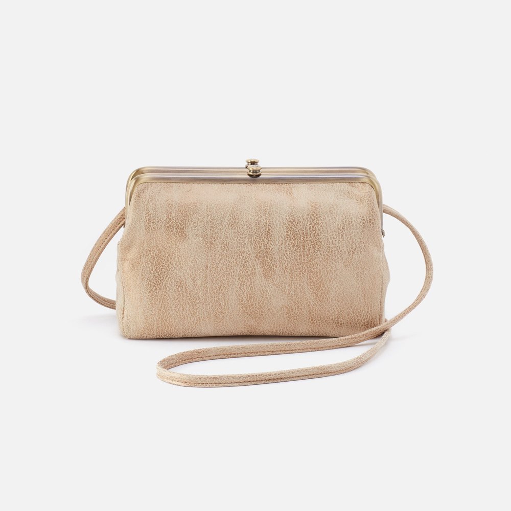 Hobo | Lauren Crossbody in Metallic Leather - Gold Leaf