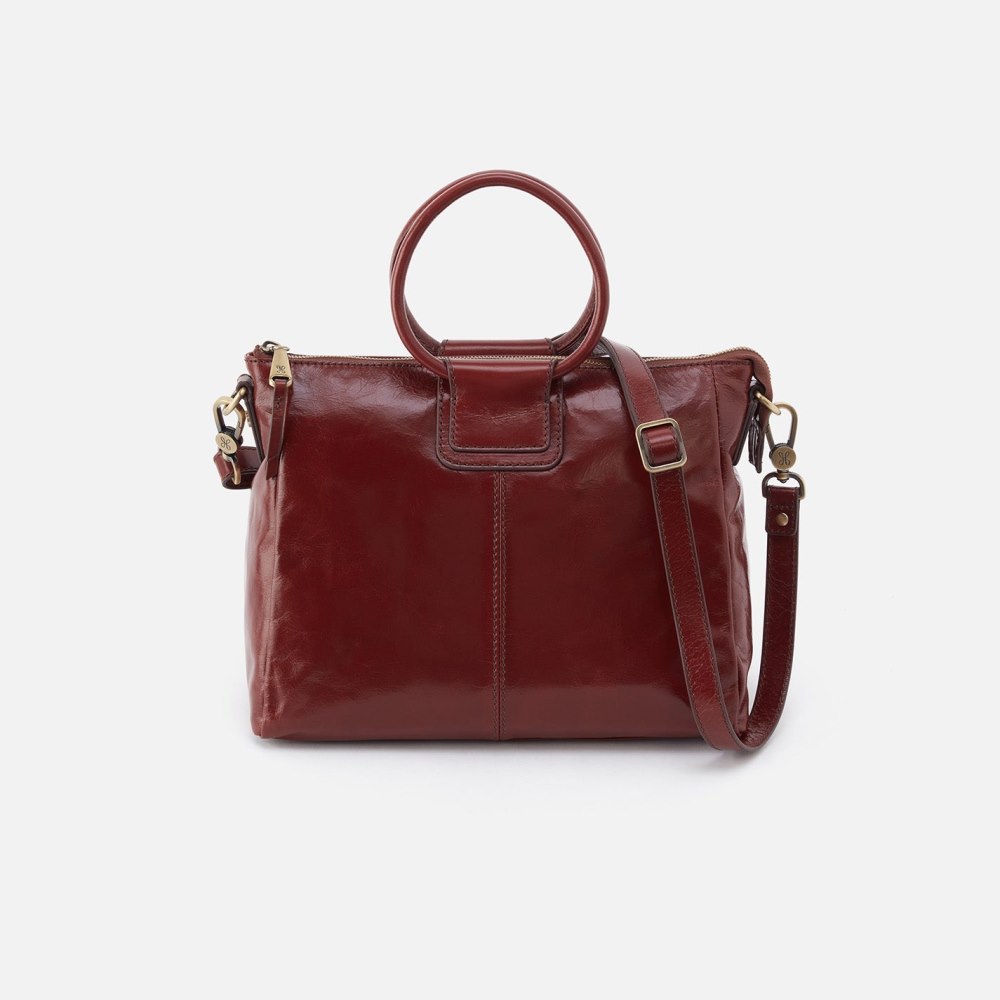 Hobo | Sheila Medium Satchel in Polished Leather - Henna