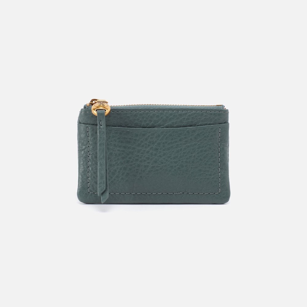 Hobo | Lumen Card Case in Pebbled Leather - Sage Leaf