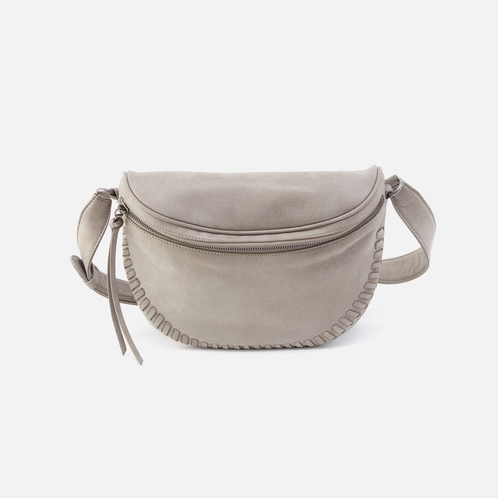 Hobo | Juno Belt Bag in Metallic Leather - Granite Grey