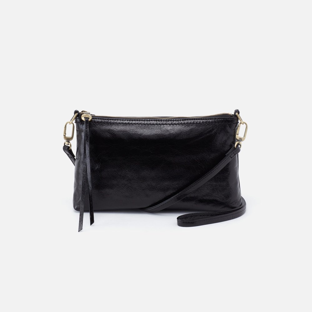 Hobo | Darcy Crossbody in Polished Leather - Black