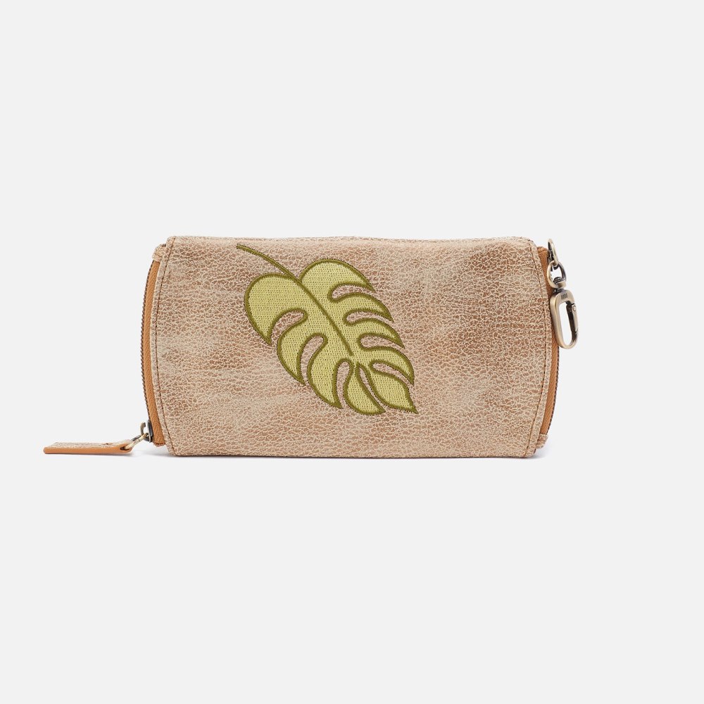 Hobo | Spark Double Eyeglass Case in Metallic Leather - Gold Leaf