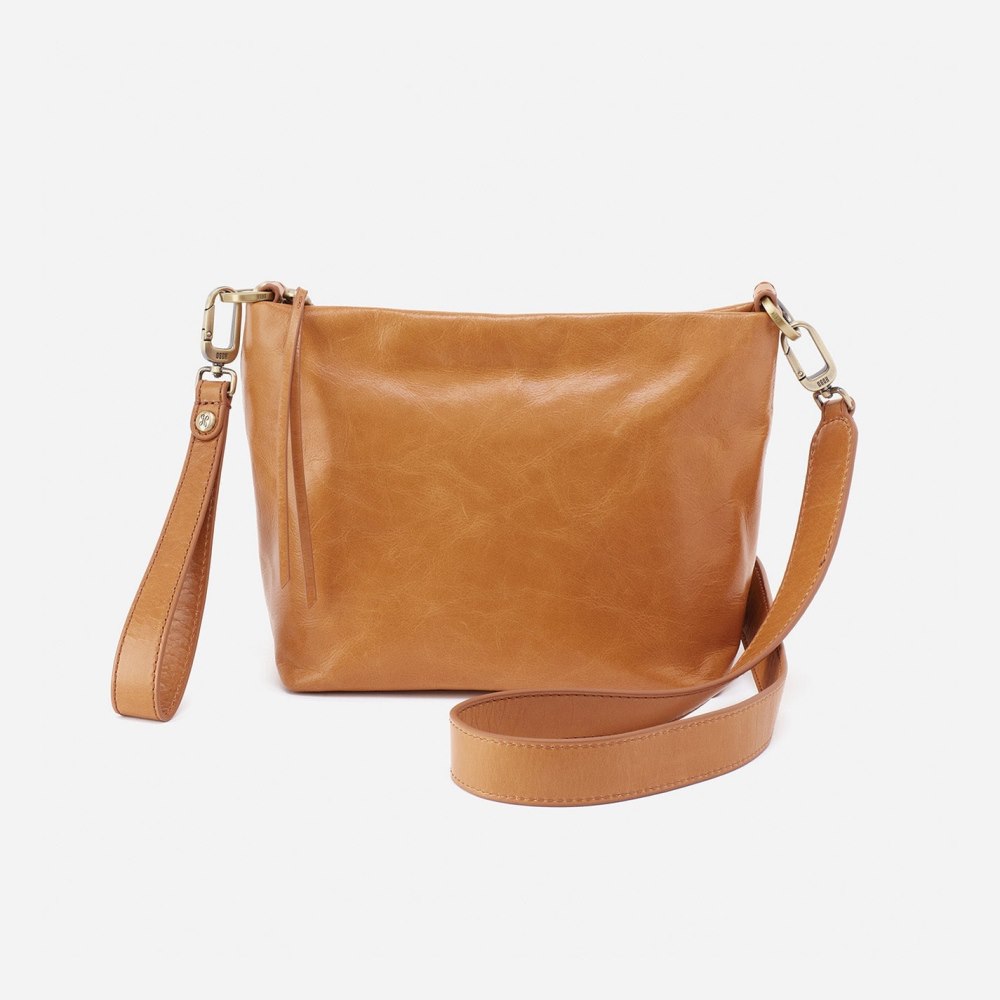 Hobo | Ashe Crossbody in Polished Leather - Natural