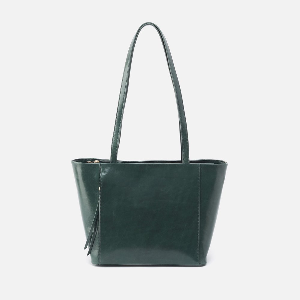 Hobo | Haven Tote in Polished Leather - Sage Leaf