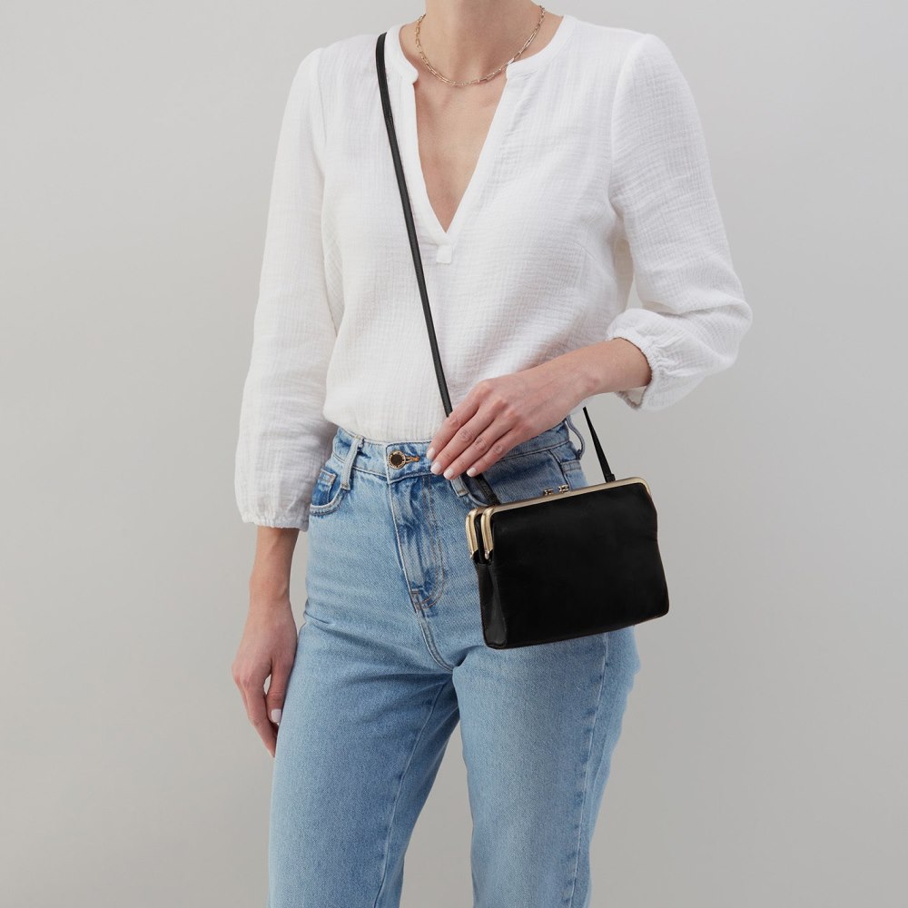 Hobo | Lauren Crossbody in Polished Leather - Henna