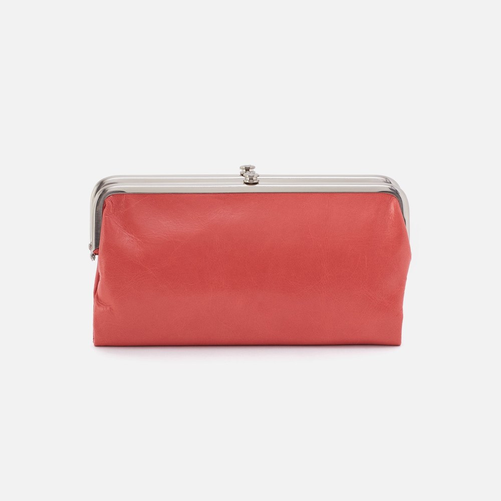 Hobo | Lauren Clutch-Wallet in Polished Leather - Cherry Blossom