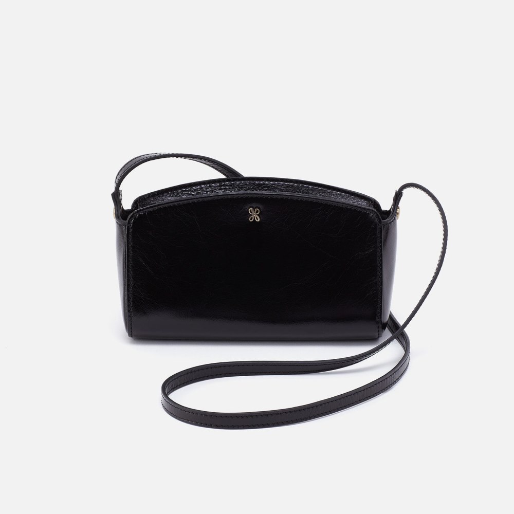 Hobo | Jesse Crossbody in Polished Leather - Black