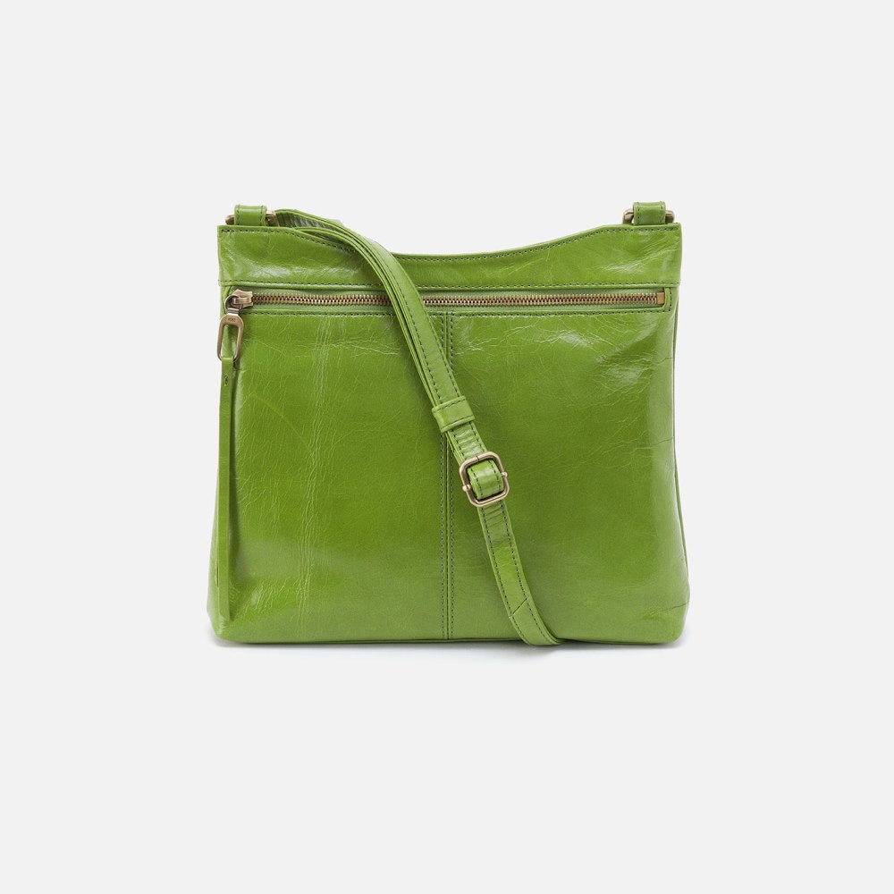 Hobo | Cambel Crossbody in Polished Leather - Garden Green